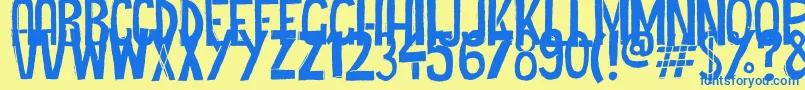 Police Cheap Potatoes Black Thin – polices bleues sur fond jaune