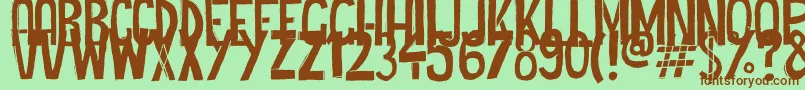 Cheap Potatoes Black Thin Font – Brown Fonts on Green Background