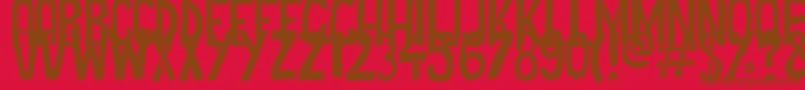 Cheap Potatoes Black Thin Font – Brown Fonts on Red Background