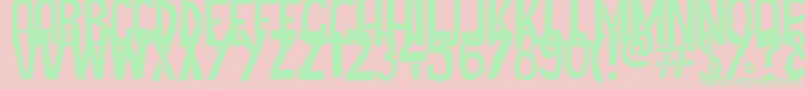 Czcionka Cheap Potatoes Black Thin – zielone czcionki na różowym tle