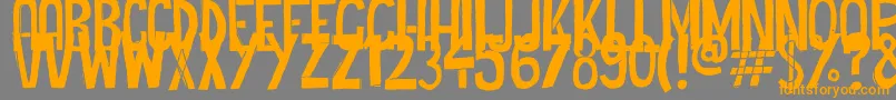 Cheap Potatoes Black Thin Font – Orange Fonts on Gray Background