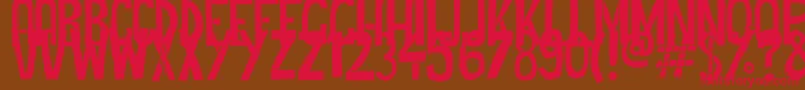 Cheap Potatoes Black Thin Font – Red Fonts on Brown Background