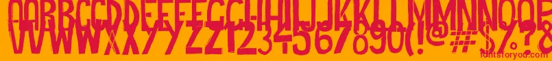 Cheap Potatoes Black Thin Font – Red Fonts on Orange Background