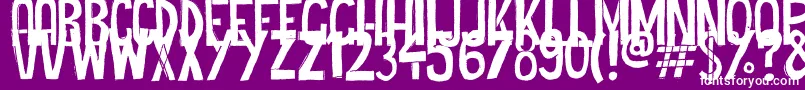 Police Cheap Potatoes Black Thin – polices blanches sur fond violet