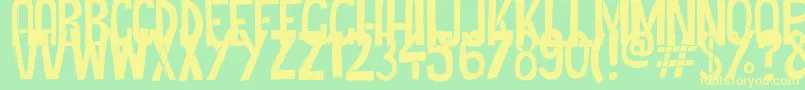 Cheap Potatoes Black Thin Font – Yellow Fonts on Green Background