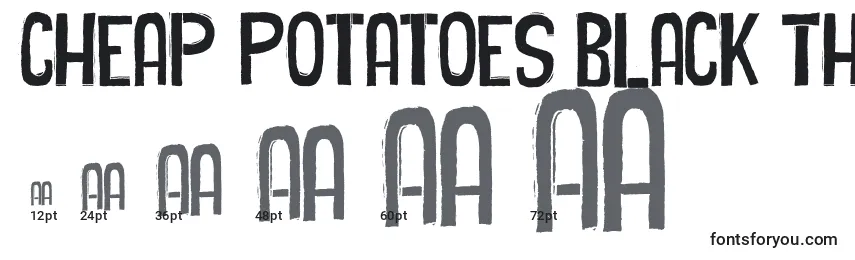 Cheap Potatoes Black Thin Font Sizes