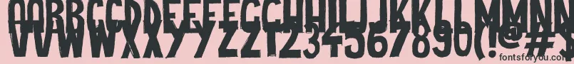 フォントCheap Potatoes Black – ピンクの背景に黒い文字