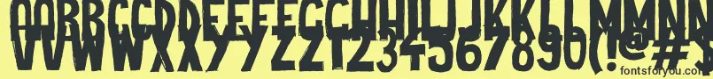 Cheap Potatoes Black-fontti – mustat fontit keltaisella taustalla