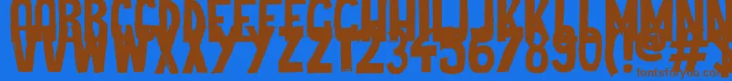 Шрифт Cheap Potatoes Black – коричневые шрифты на синем фоне