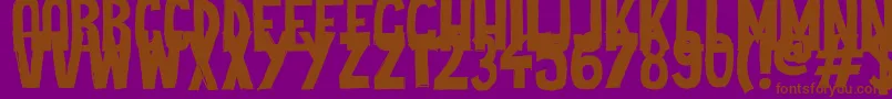 Шрифт Cheap Potatoes Black – коричневые шрифты на фиолетовом фоне