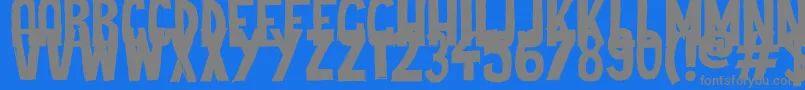 Cheap Potatoes Black-fontti – harmaat kirjasimet sinisellä taustalla