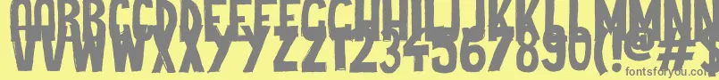 Cheap Potatoes Black-fontti – harmaat kirjasimet keltaisella taustalla