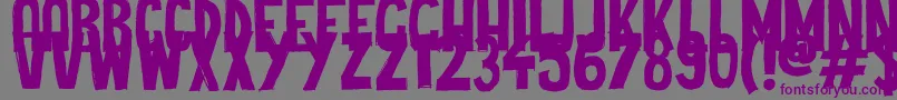 Шрифт Cheap Potatoes Black – фиолетовые шрифты на сером фоне
