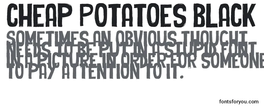 Review of the Cheap Potatoes Black Font