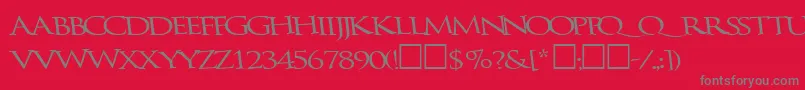 Bathingbeauty66RegularTtcon Font – Gray Fonts on Red Background