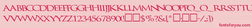 Bathingbeauty66RegularTtcon Font – Red Fonts on Pink Background