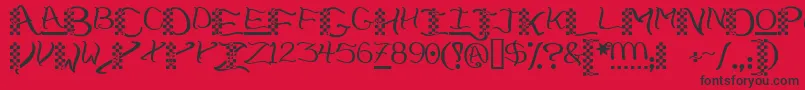 Chech    Font – Black Fonts on Red Background