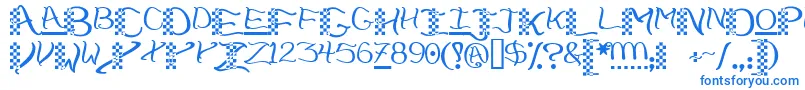 Chech    Font – Blue Fonts on White Background