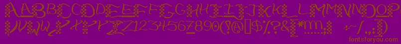 Chech    Font – Brown Fonts on Purple Background