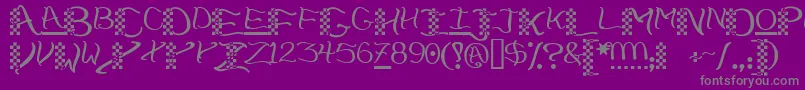 Chech    Font – Gray Fonts on Purple Background
