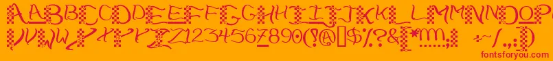 Chech    Font – Red Fonts on Orange Background