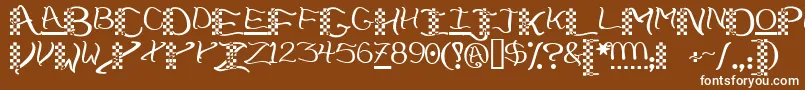 Chech    Font – White Fonts on Brown Background