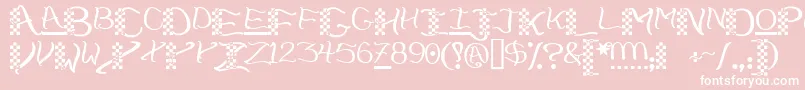 Chech    Font – White Fonts on Pink Background