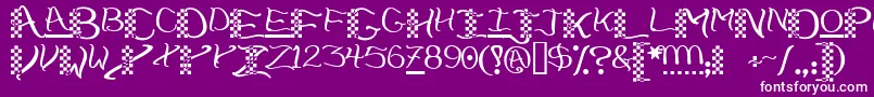 Chech    Font – White Fonts on Purple Background