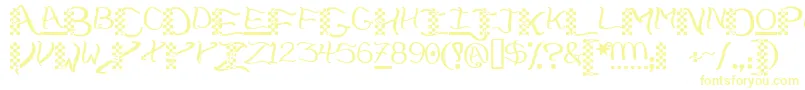 Chech    Font – Yellow Fonts on White Background