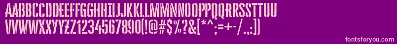 CheddarGothic Stencil Font – Pink Fonts on Purple Background