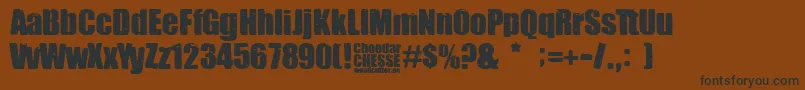 Cheedar Cheese Font – Black Fonts on Brown Background