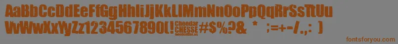 Cheedar Cheese Font – Brown Fonts on Gray Background