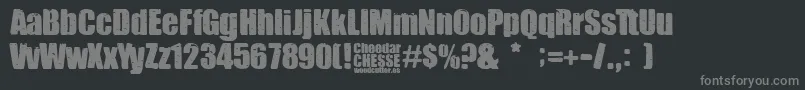 Cheedar Cheese Font – Gray Fonts on Black Background