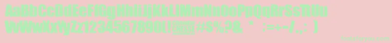 Cheedar Cheese Font – Green Fonts on Pink Background