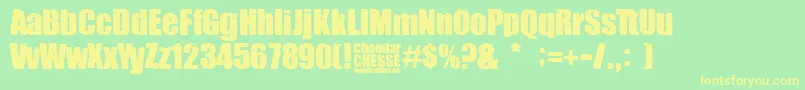 Cheedar Cheese Font – Yellow Fonts on Green Background