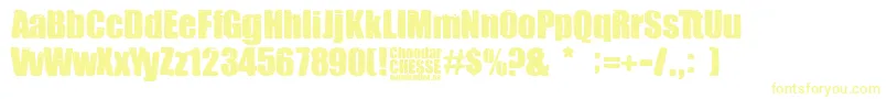 Cheedar Cheese Font – Yellow Fonts on White Background