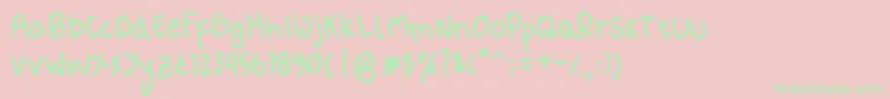 cheerful Font – Green Fonts on Pink Background