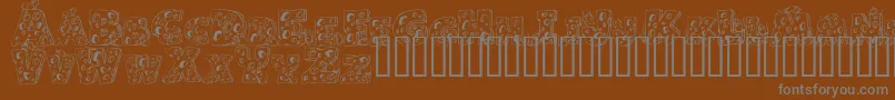 フォントCheese and Mouse – 茶色の背景に灰色の文字