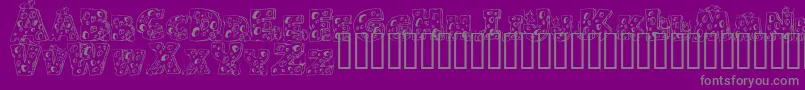 Cheese and Mouse Font – Gray Fonts on Purple Background