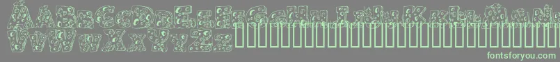 Cheese and Mouse Font – Green Fonts on Gray Background