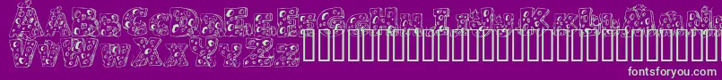 Cheese and Mouse Font – Green Fonts on Purple Background
