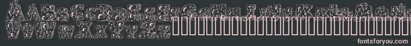 Cheese and Mouse Font – Pink Fonts on Black Background