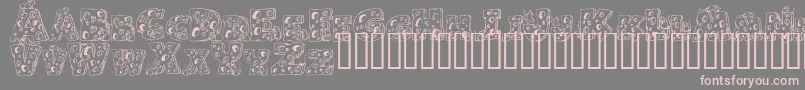Cheese and Mouse Font – Pink Fonts on Gray Background