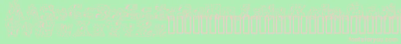 Cheese and Mouse Font – Pink Fonts on Green Background
