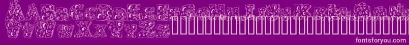 Cheese and Mouse Font – Pink Fonts on Purple Background