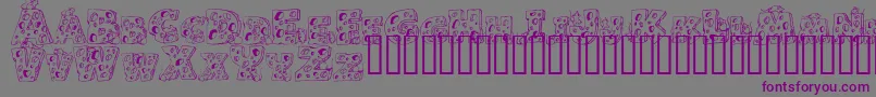 Cheese and Mouse Font – Purple Fonts on Gray Background