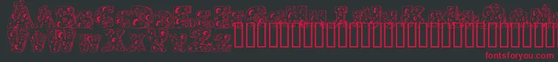 Cheese and Mouse Font – Red Fonts on Black Background