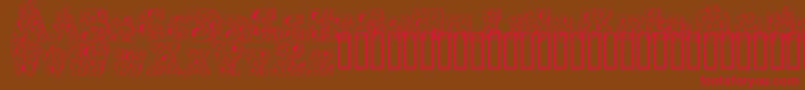 Cheese and Mouse Font – Red Fonts on Brown Background