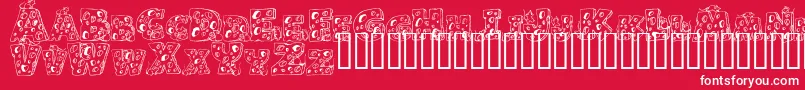 Cheese and Mouse Font – White Fonts on Red Background