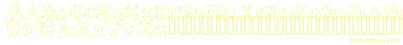 Cheese and Mouse Font – Yellow Fonts on White Background